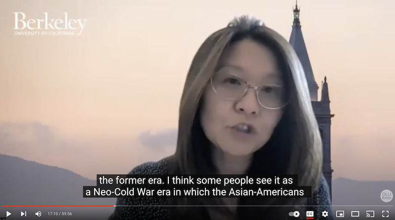 Berkeley professor speaking on Zoom with closed captioning